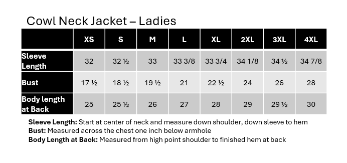 CVDA Embroidered Cowl Neck Jacket (4201)