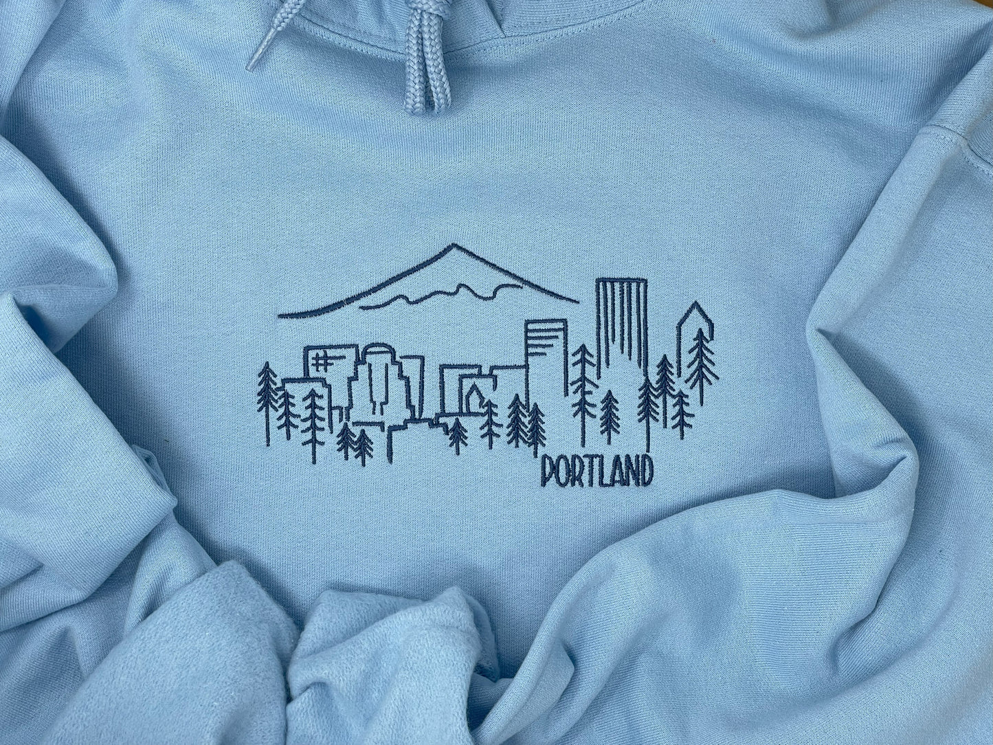PDX, OR Skyline Hoodie - S1007